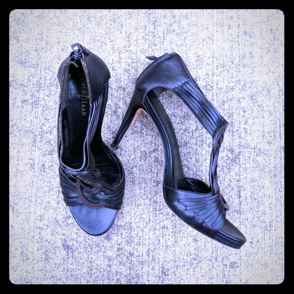 Cole Haan Nike Air leather strappy sandal heels 10